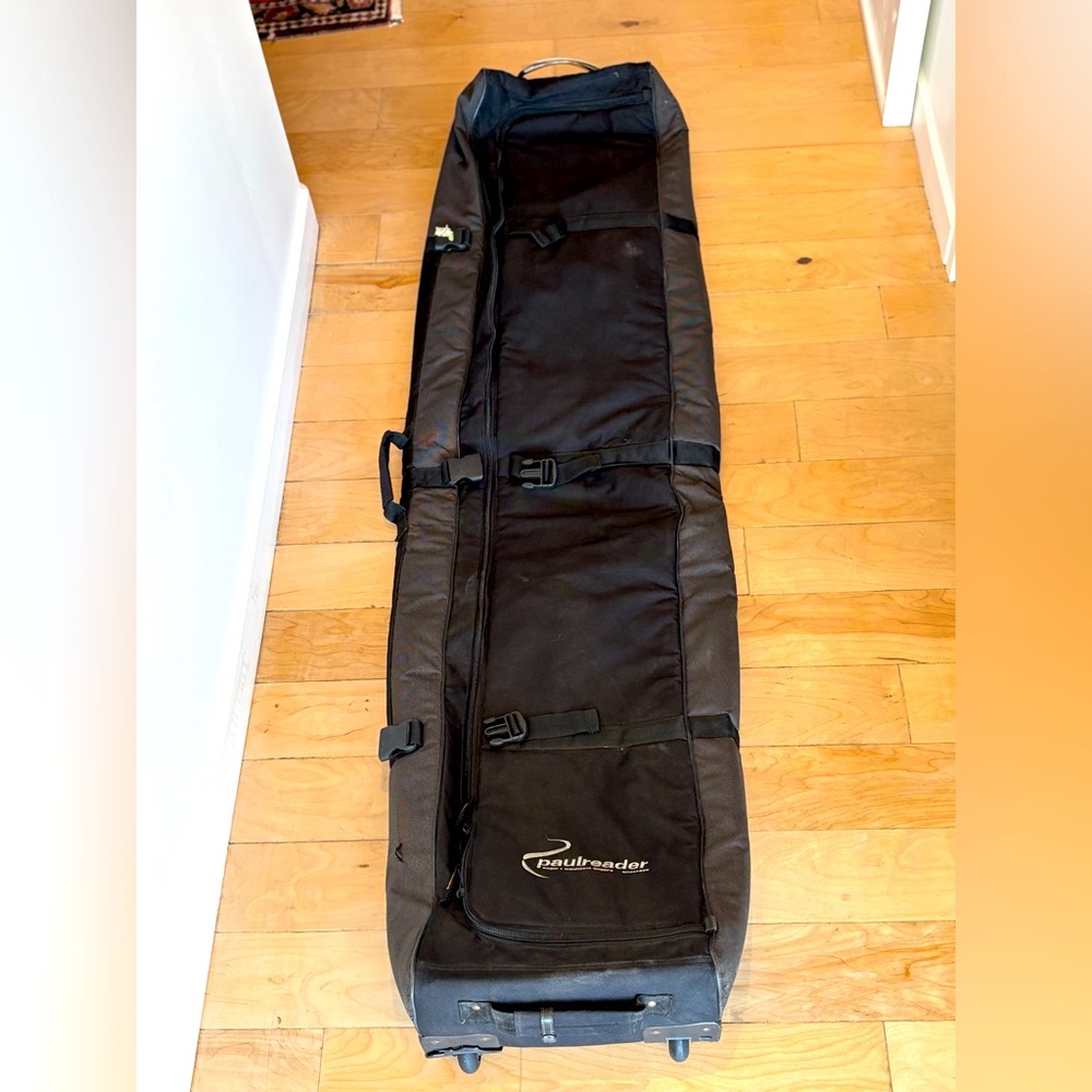 Snowboard travel bag 6’ long fits board,boots, helmet, snow gear & clothes.